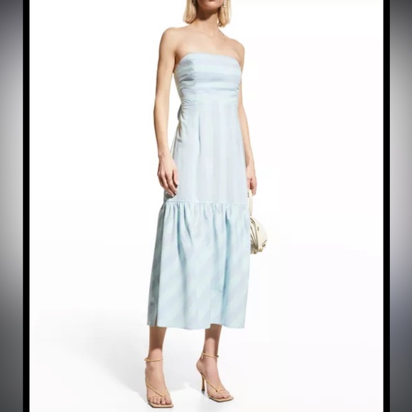 FINLEY WYATT STRAPLESS RUGBY STRIPE DRESS - Picture 4 of 6